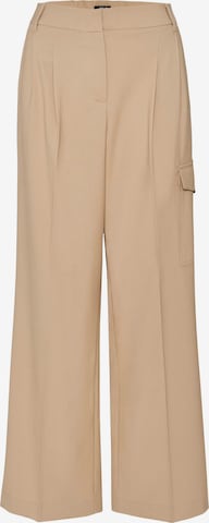 OPUS Wide leg Cargobroek 'Melpa' in Beige: voorkant