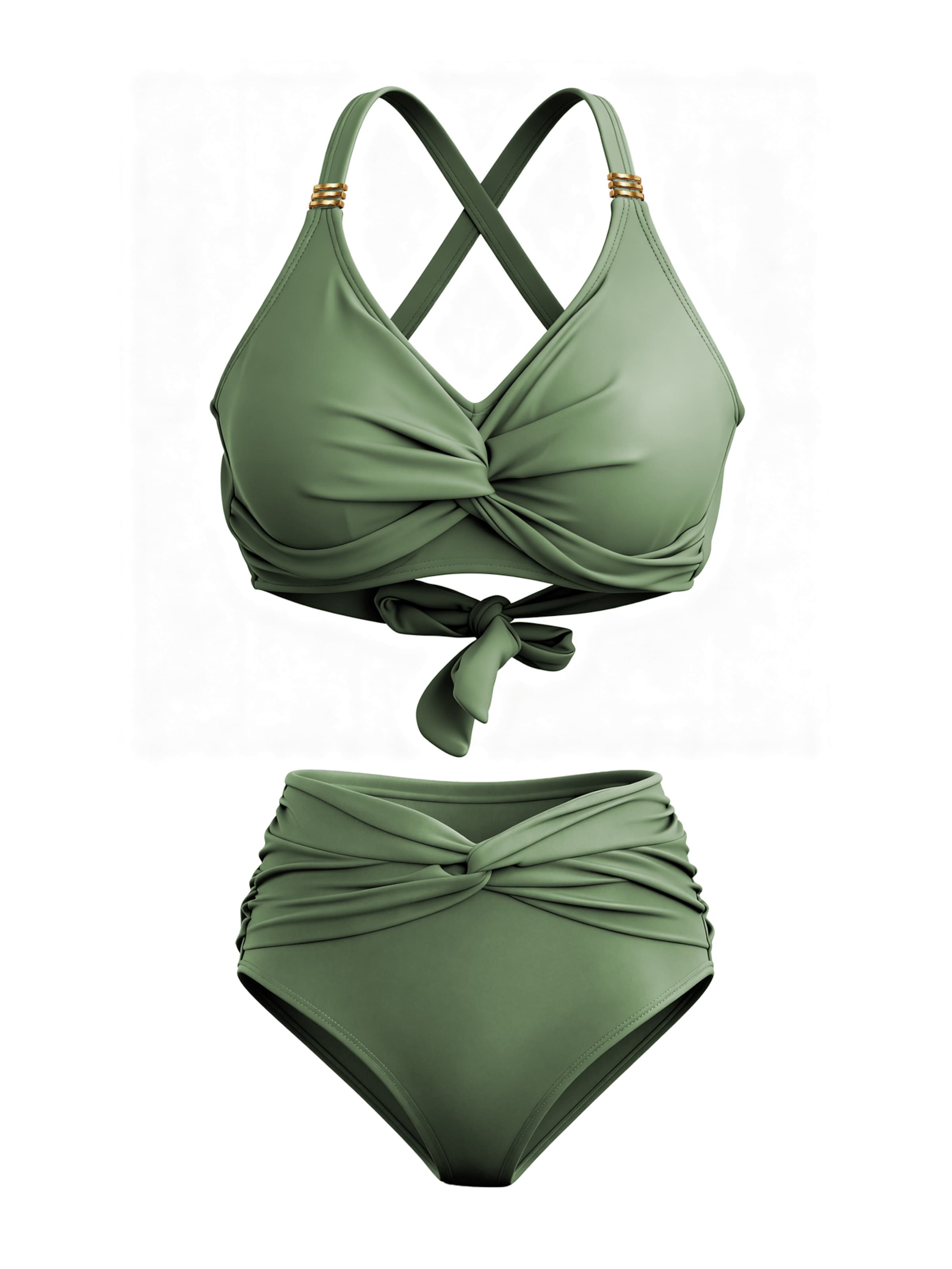 MEETWEE Klassiek Bikini in Groen