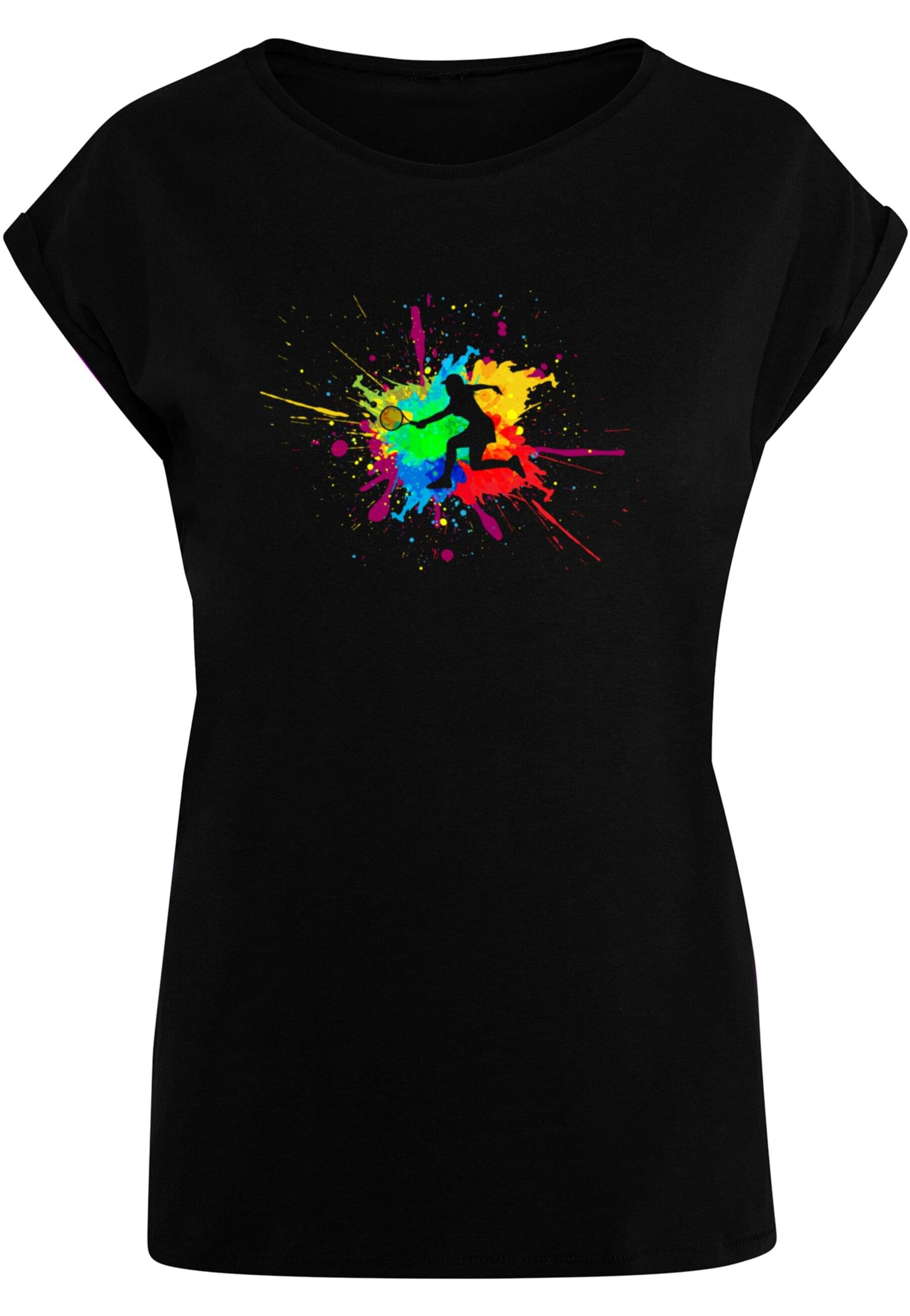 Merchcode Shirt 'Color Splash Player' in Black: front