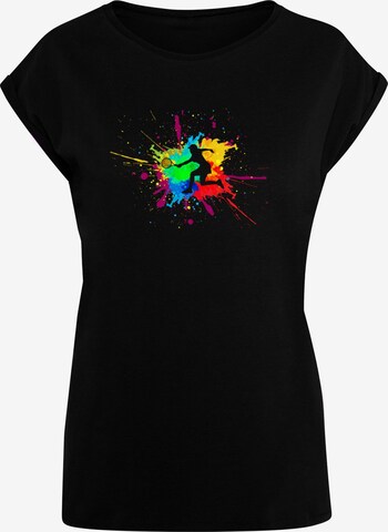 Merchcode Shirt 'Color Splash Player' in Black: front