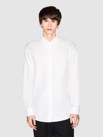 Regular fit Camicia di ARMANI EXCHANGE in bianco: frontale