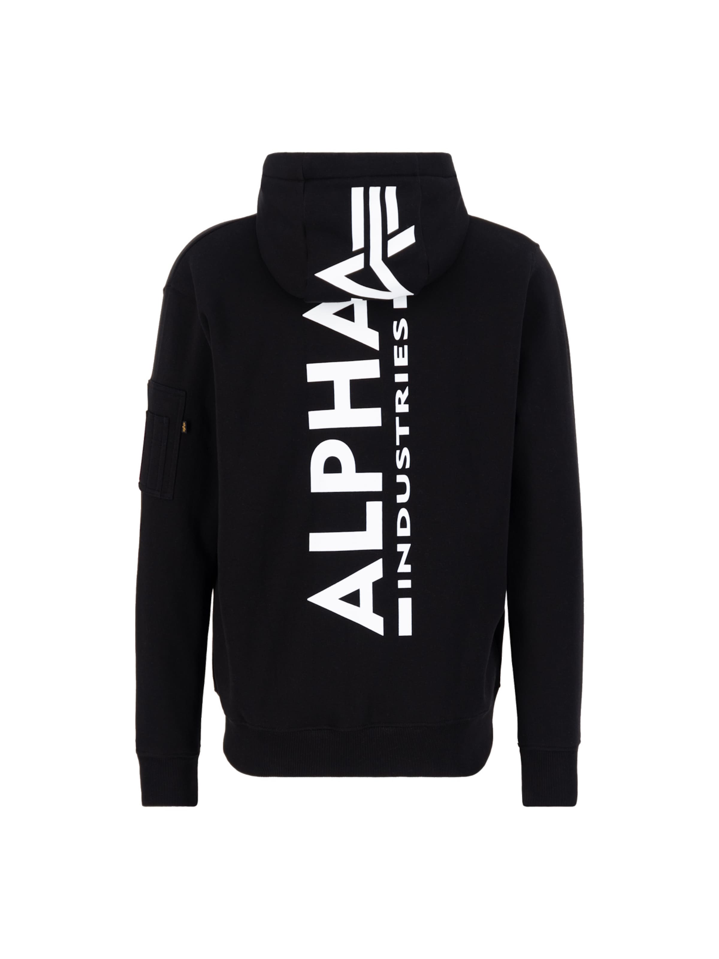 ALPHA INDUSTRIES Sweatjakke i sort