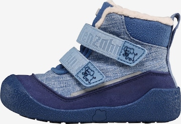 Affenzahn First-Step Shoes 'Snuggy' in Blue: front