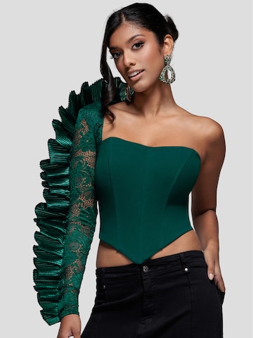 GODDIVA Blouse in Green: front