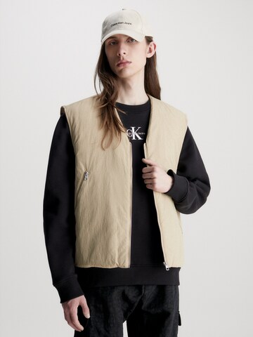 Calvin Klein Jeans - Chaleco en beige: frente
