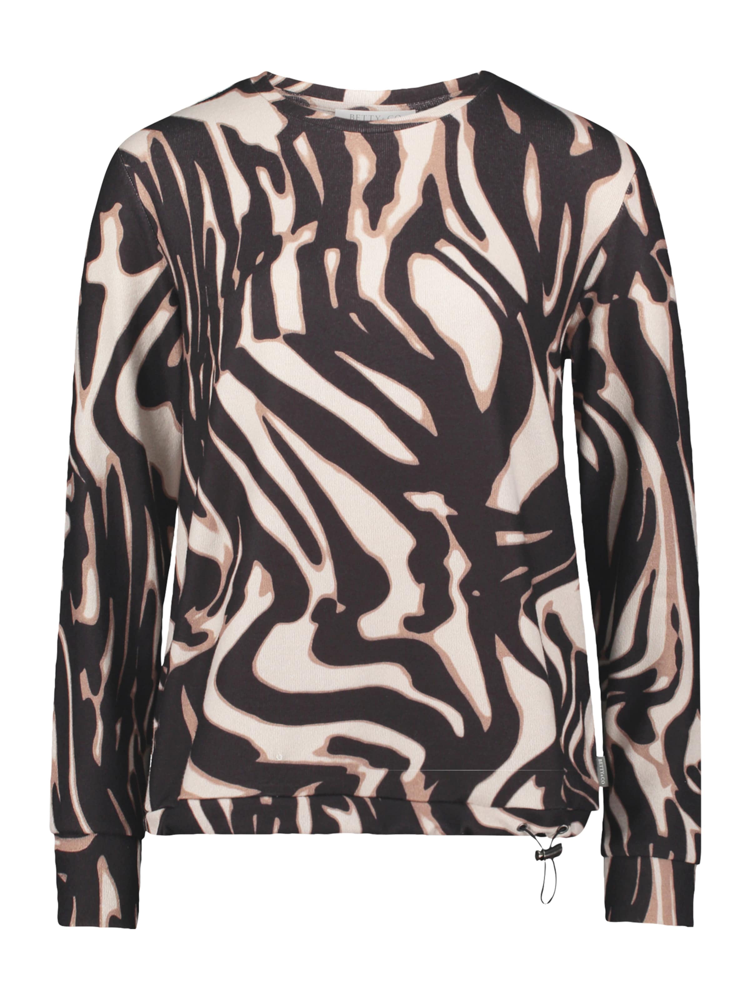 Betty & Co Casual-Shirt mit Tunnelzug in Beige: Vorderseite