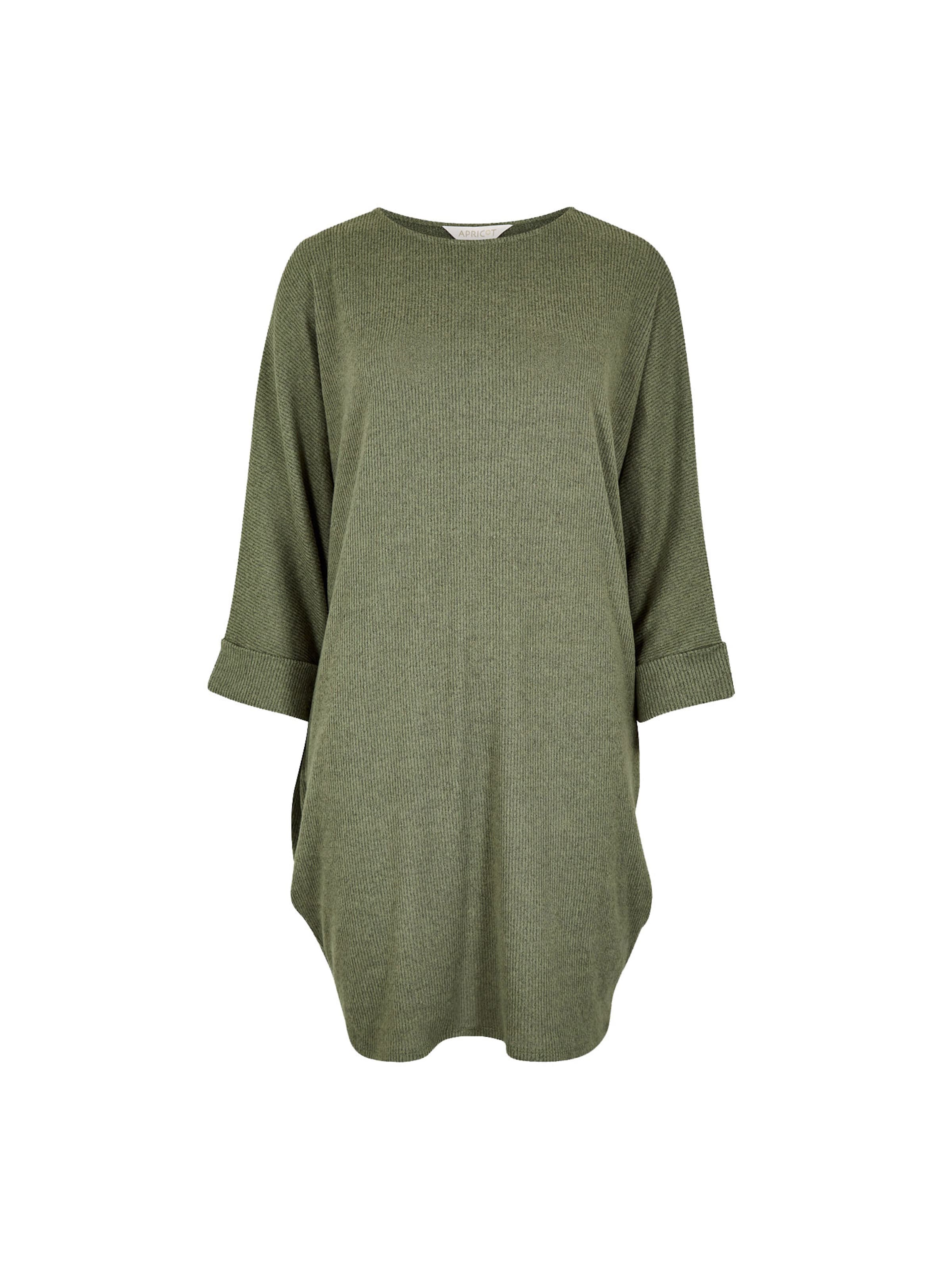 Apricot Kleid in Grün: Vorderseite