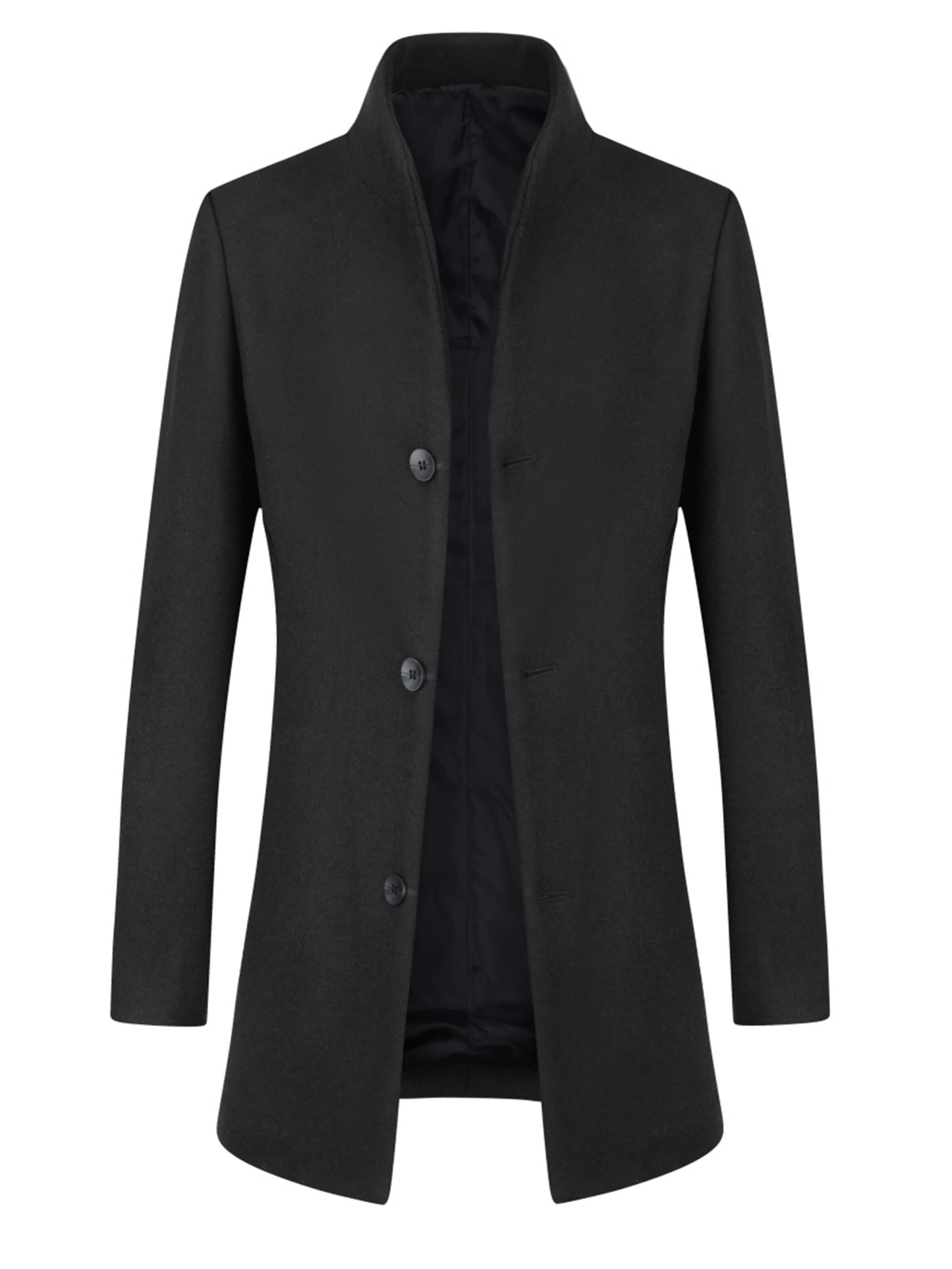 ALLTHEMEN Winter Coat 'Tuchfühlung' in Black: front