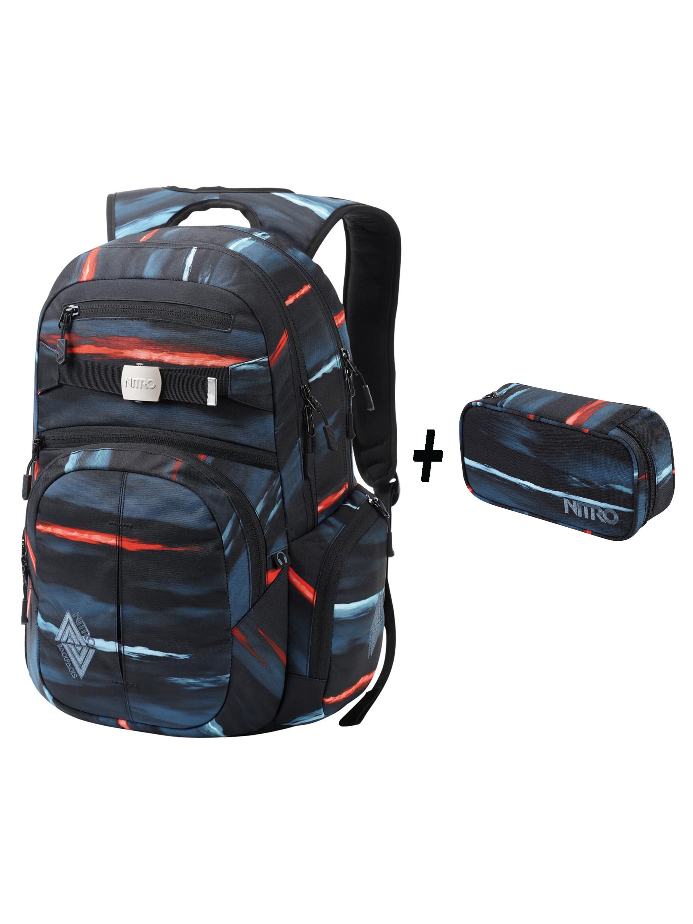 NITRO Backpack 'Set Hero' in Blue: front
