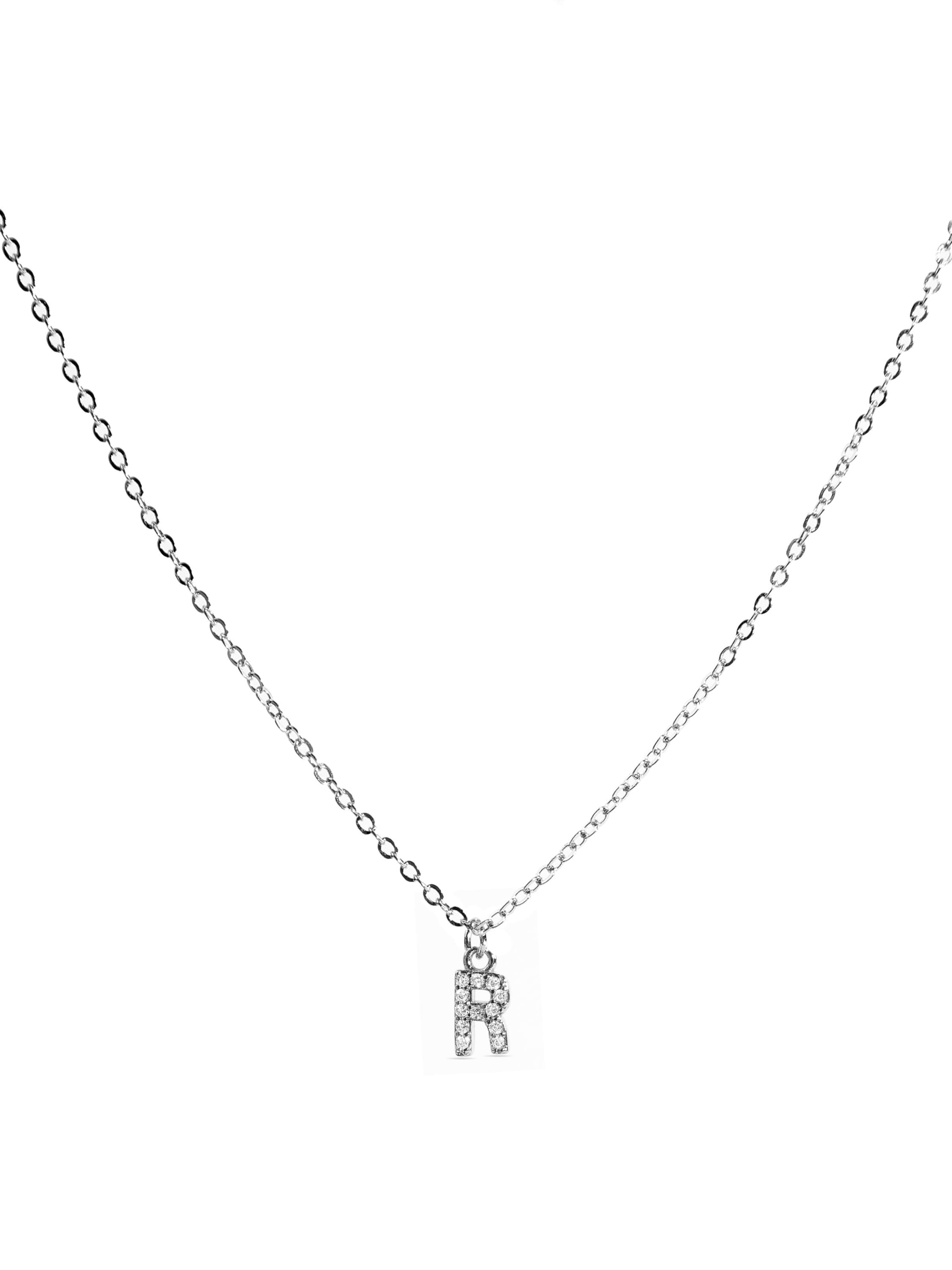 Collana 'Alphabet' di Luxenter in bianco: frontale