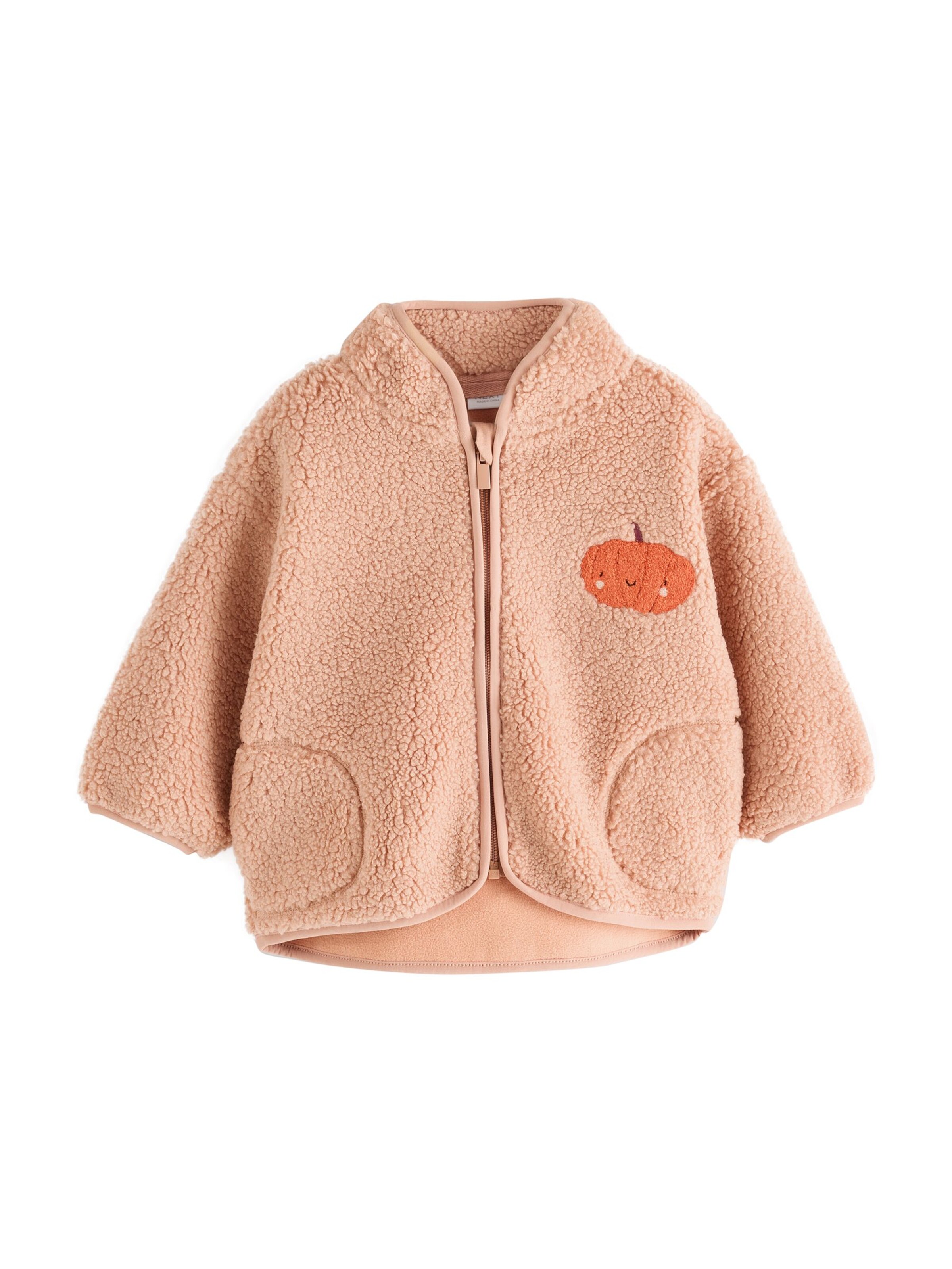 Next Fleece Jacket in Orange: front