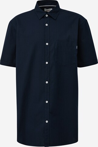 s.Oliver Red Label Big & Tall Regular fit Button Up Shirt in Black: front