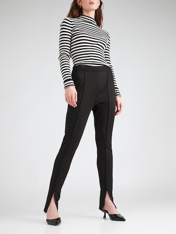 Coupe slim Pantalon 'IVA AMERONE' VILA en noir : devant