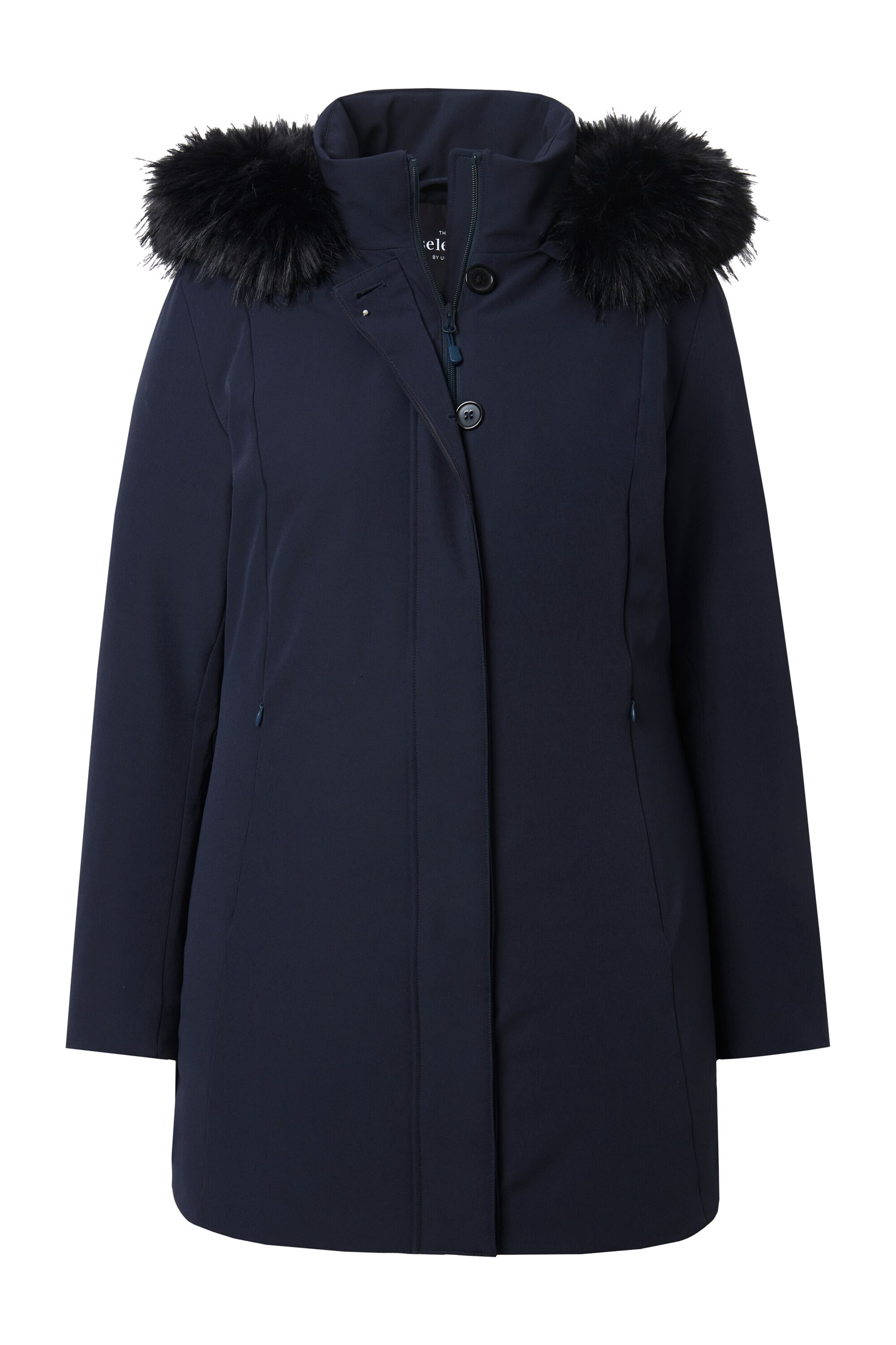 Ulla Popken Winterjas in Blauw: voorkant