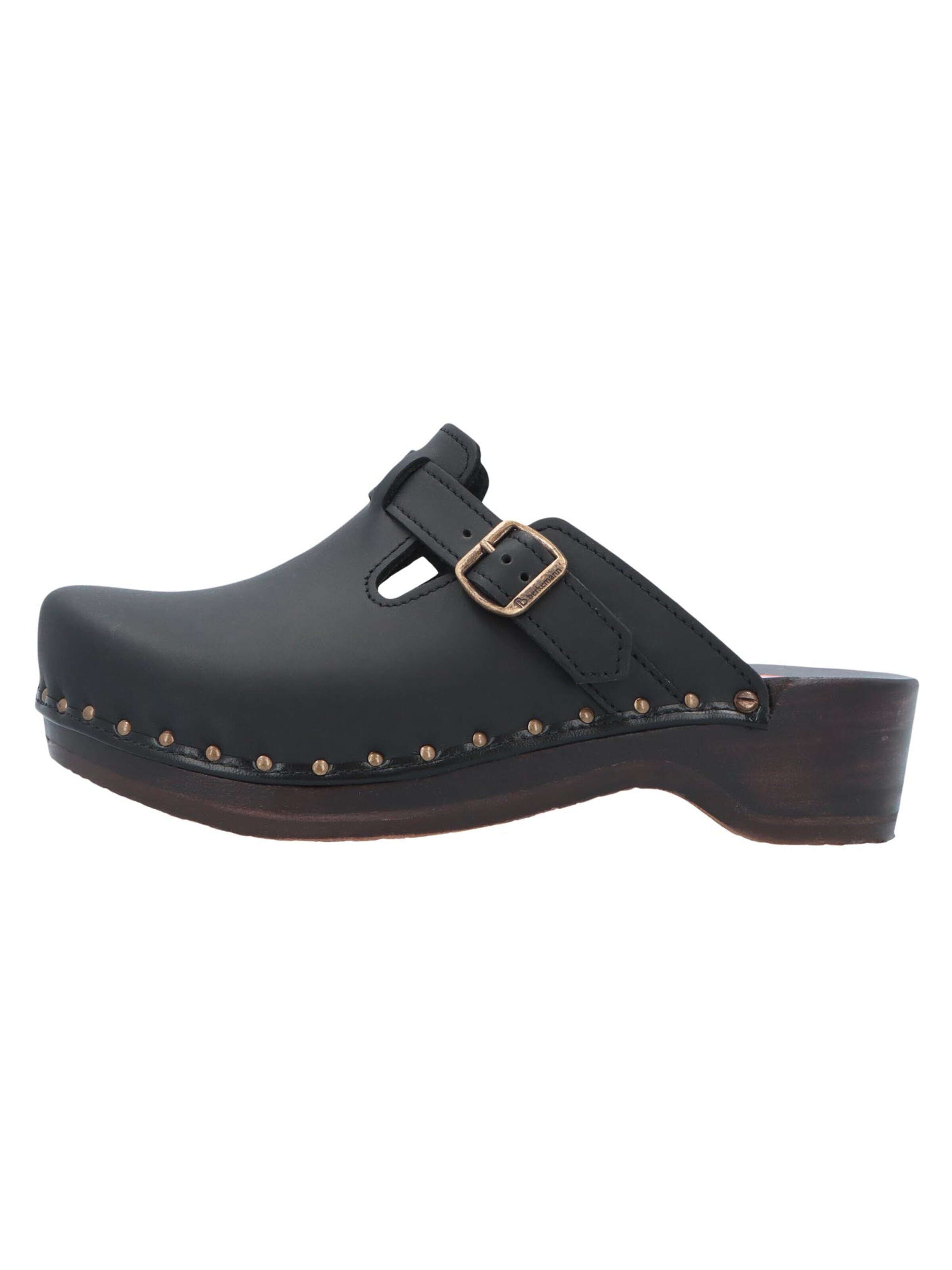 BERKEMANN Clogs 'Riemen-Toeffler' in Black: front