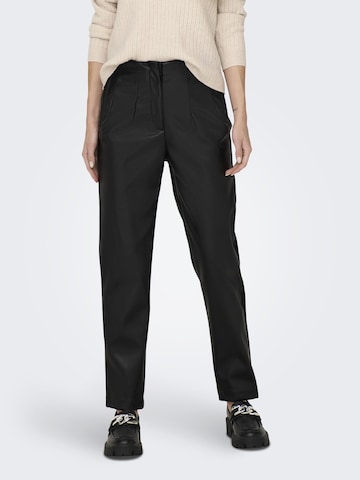 ONLY Regular Pants 'RAVEN' in Black: front