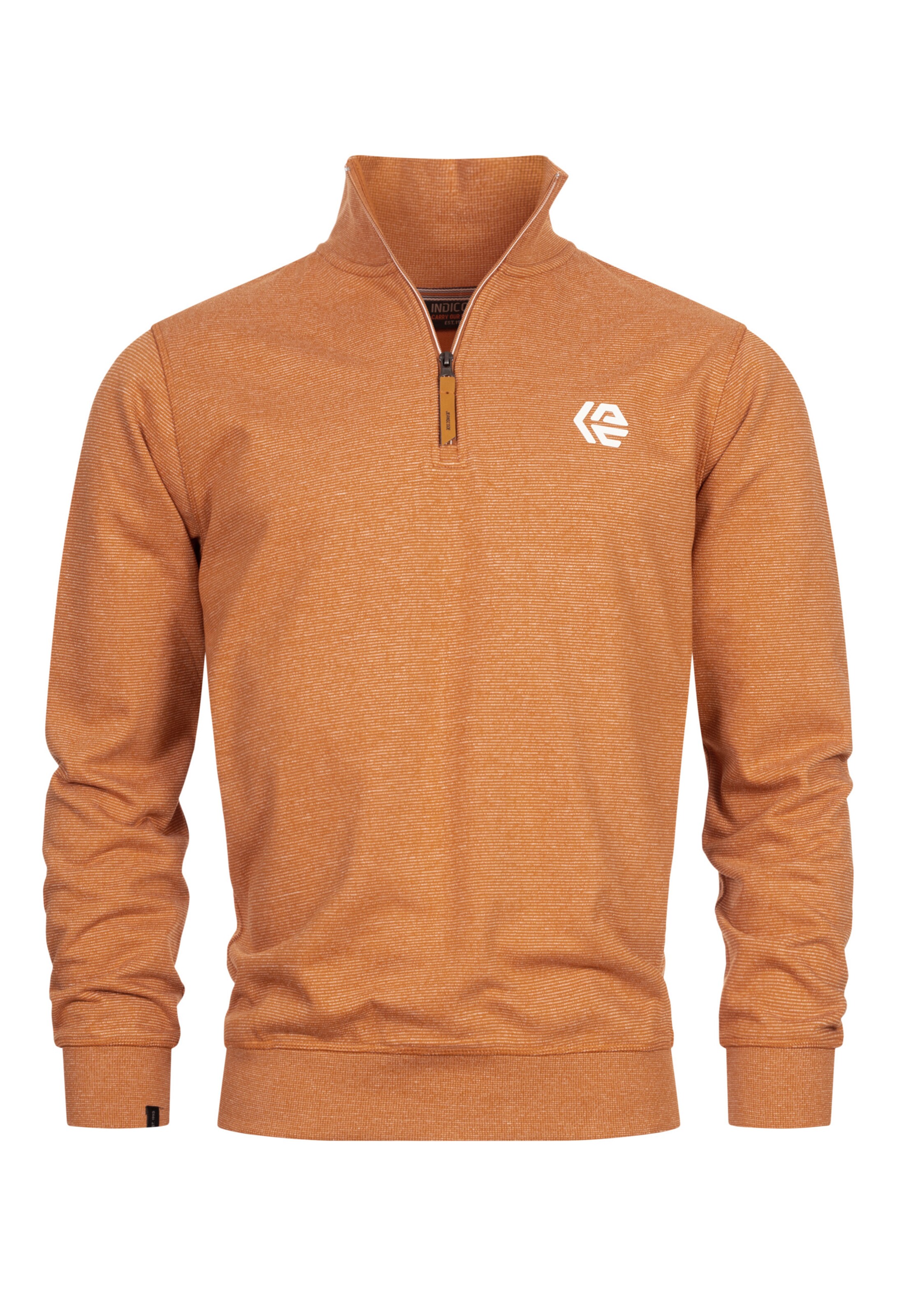 INDICODE JEANS Sweatshirt ' Caspar ' in Braun: Vorderseite