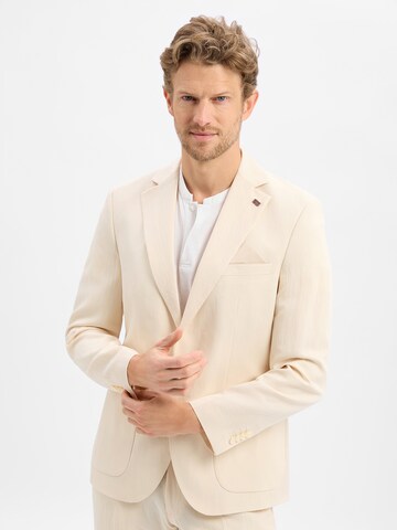 Finshley & Harding London Comfort fit Business-colbert in Beige: voorkant