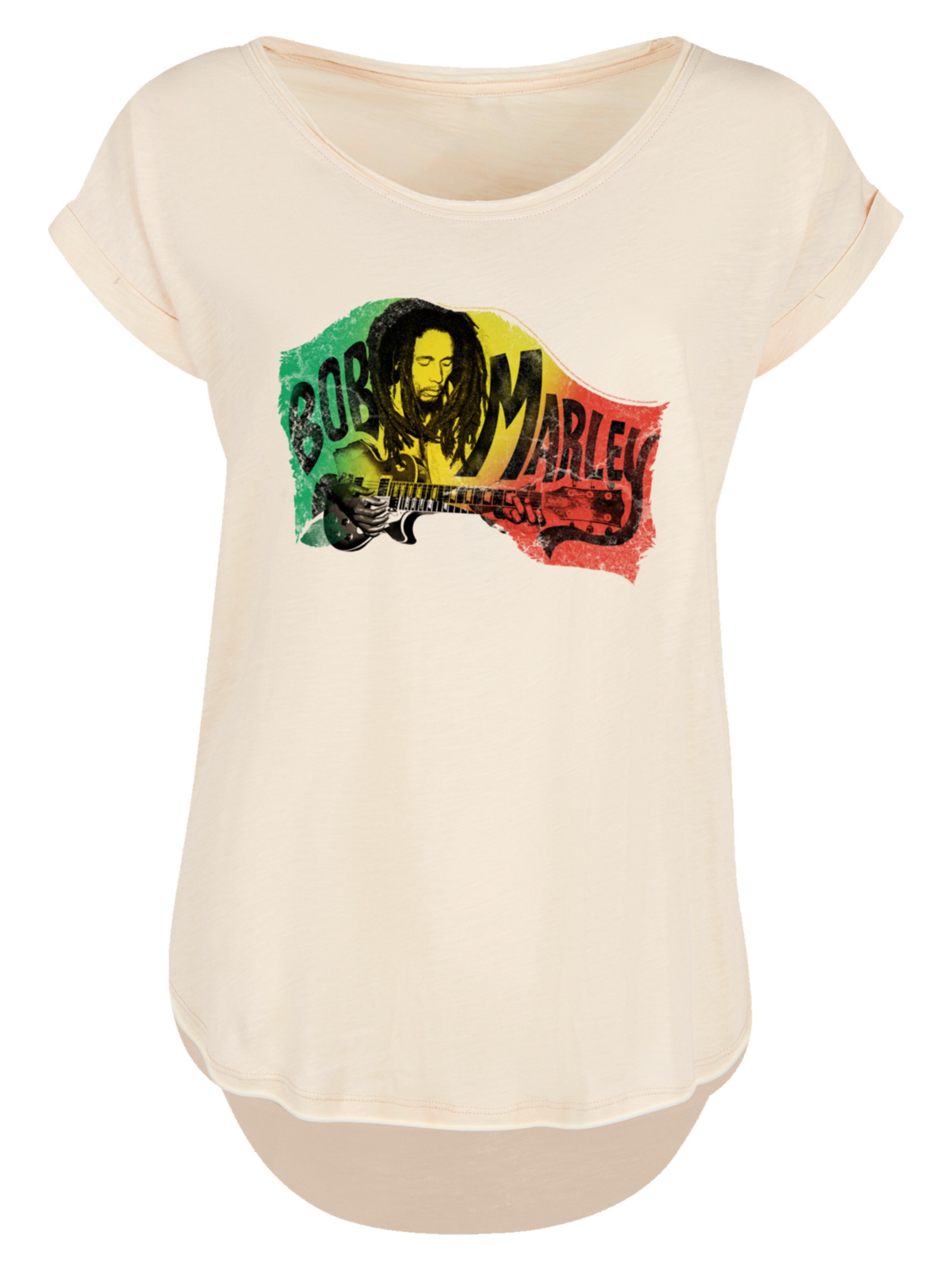 T-shirt 'Bob Marley' F4NT4STIC en beige : devant