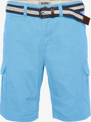 Oklahoma Jeans Regular Cargo Pants in Blue: front