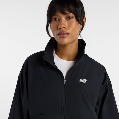 new balance Sports jacket 'Trackside' in Black / White, Item view