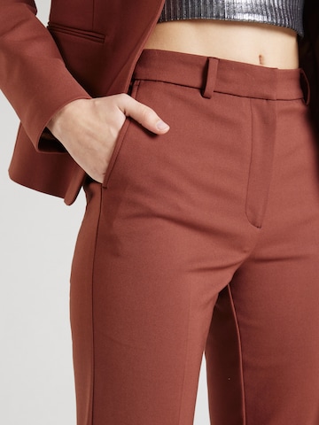 Tiger of Sweden Slim fit Trousers with creases 'NOOWA' in Brown