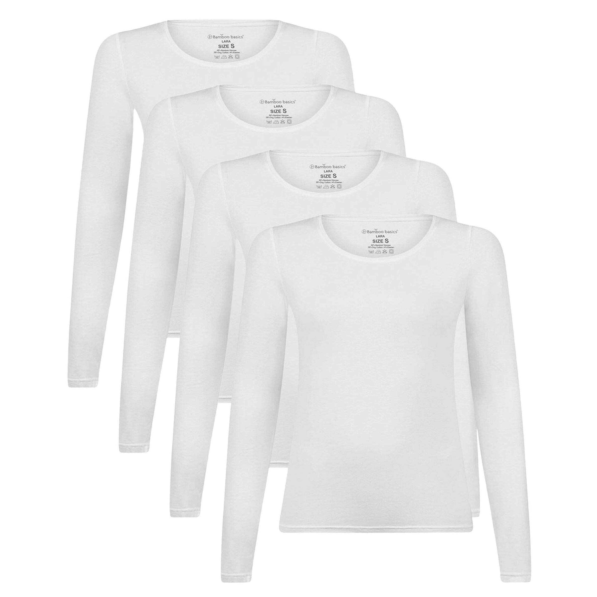 Maillot de corps Bamboo basics en blanc : devant