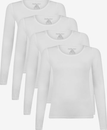 Maillot de corps Bamboo basics en blanc : devant