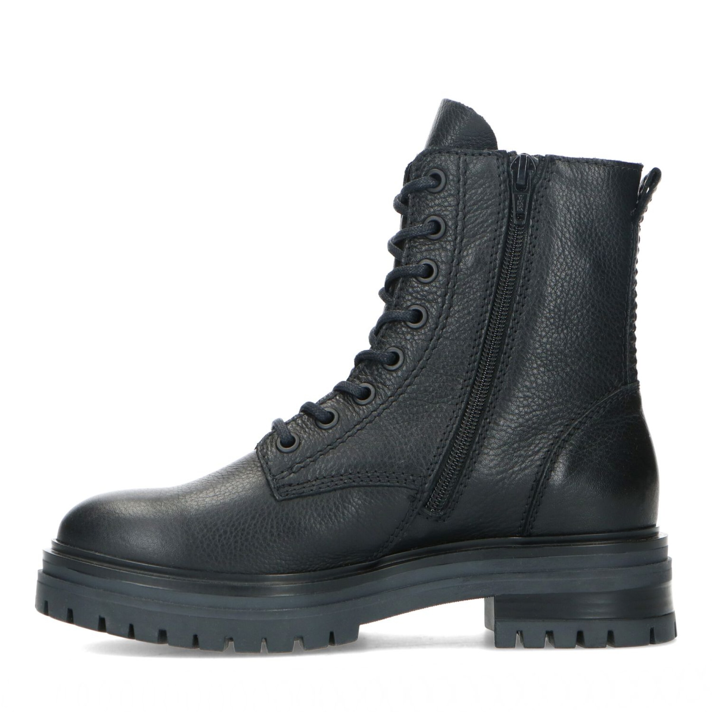 MANFIELD Schnürstiefelette in Schwarz