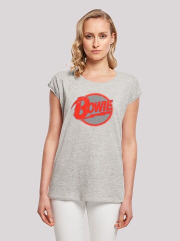 T-shirt 'David Bowie Diamond Dogs' F4NT4STIC en gris : devant