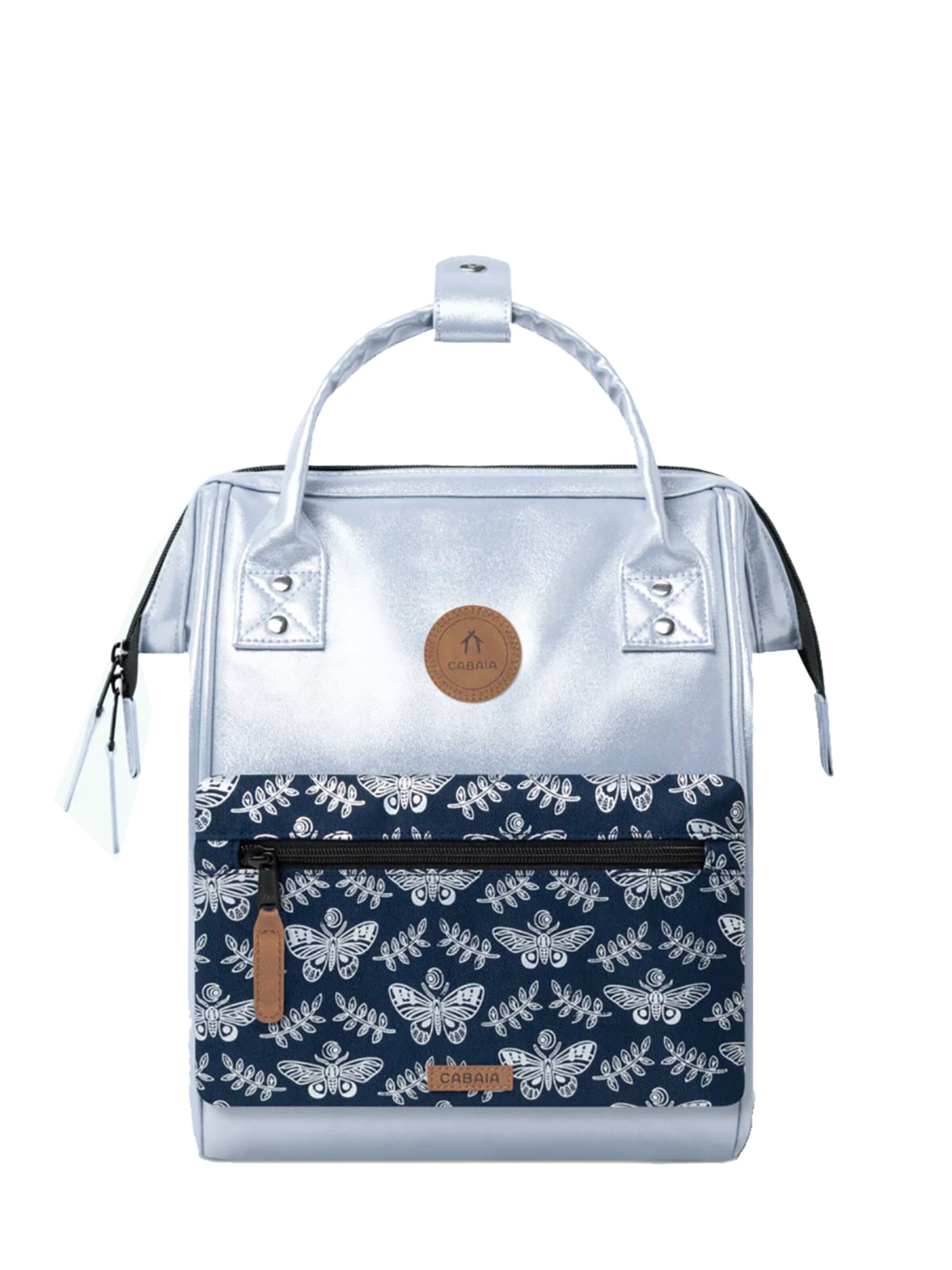 Cabaia Backpack 'Small Fiji' in Silver: front