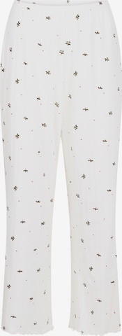 Hunkemöller Pyjamahose 'Pointelle' in Weiß: Vorderseite
