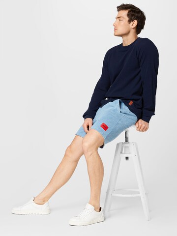 HUGO Red Regular Broek 'Diz' in Blauw