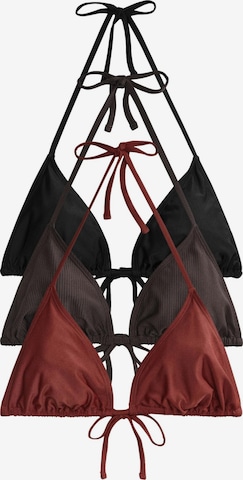 Triangolo Top per bikini di The Set in marrone: frontale