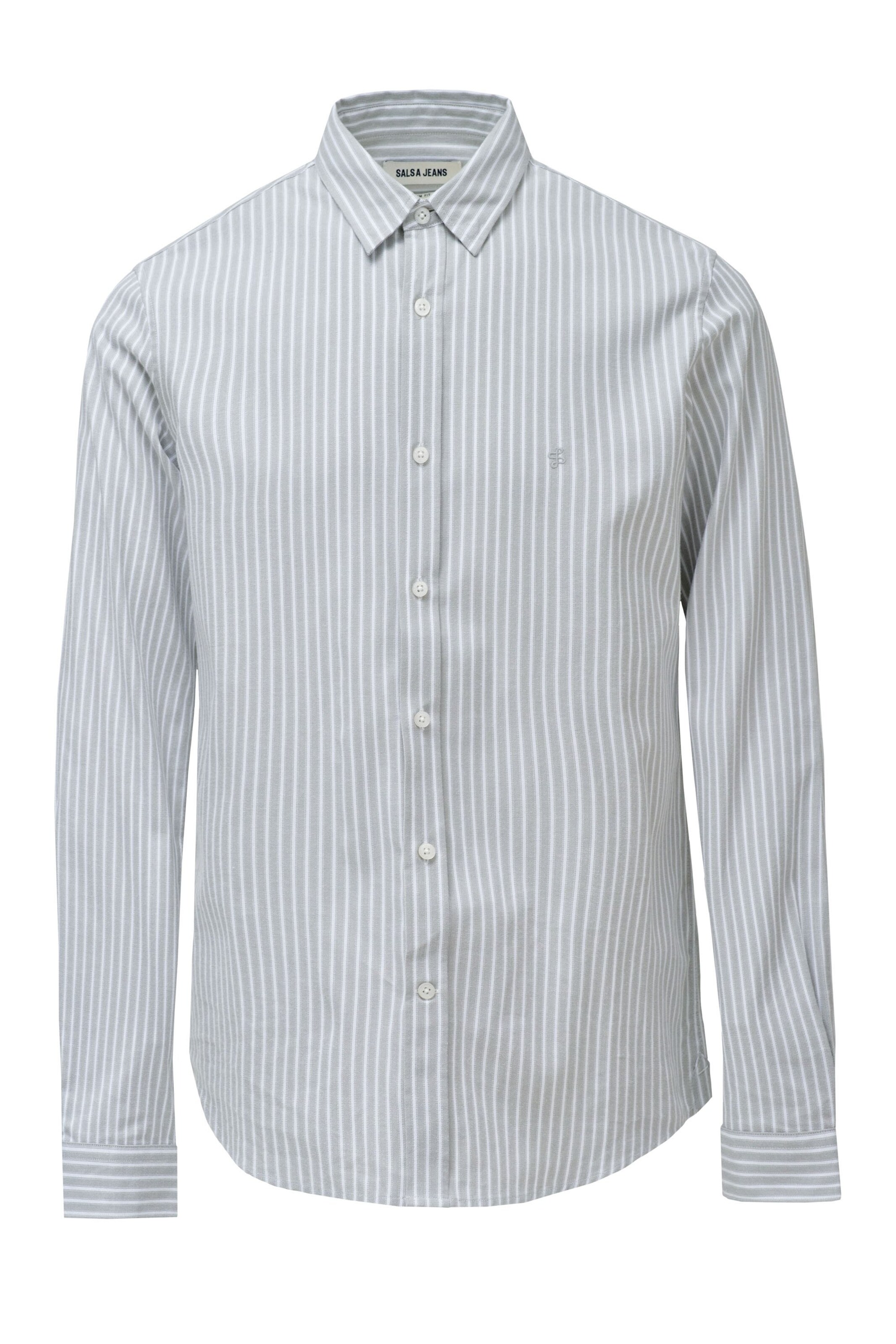 Salsa Jeans Slim fit Button Up Shirt in White: front