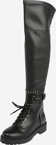 GUESS - Botas sobre la rodilla 'OMET' en negro: frente