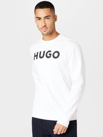 HUGO Red Sweatshirt 'Dem' i vit: framsida