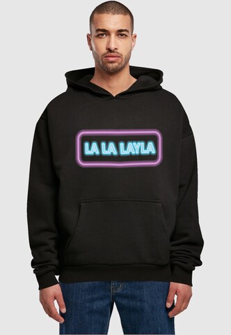 Merchcode Sweatshirt 'La La Layla' in Zwart: voorkant