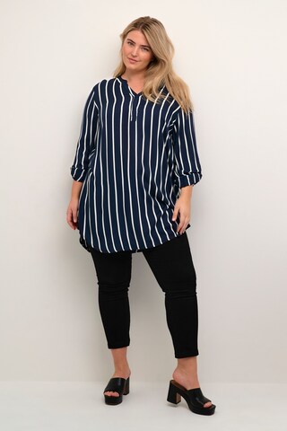 KAFFE CURVE Tunic 'Sida' in Blue