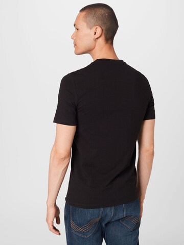 GUESS T-Shirt 'POINT' in Schwarz