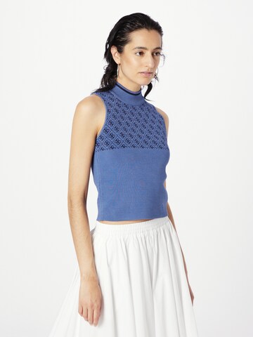 GUESS Knitted Top 'Lise' in Blue: front