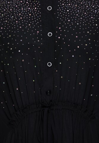 faina - Vestido camisero 'Glow' en negro