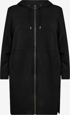 Wasabi Concept Gebreid vest 'Sabina' in Zwart: voorkant