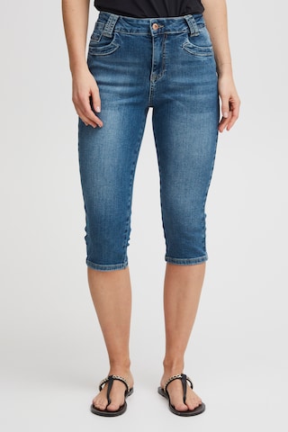 PULZ Jeans Skinny Farkkuleggingsit 'Tenna' värissä sininen: etupuoli