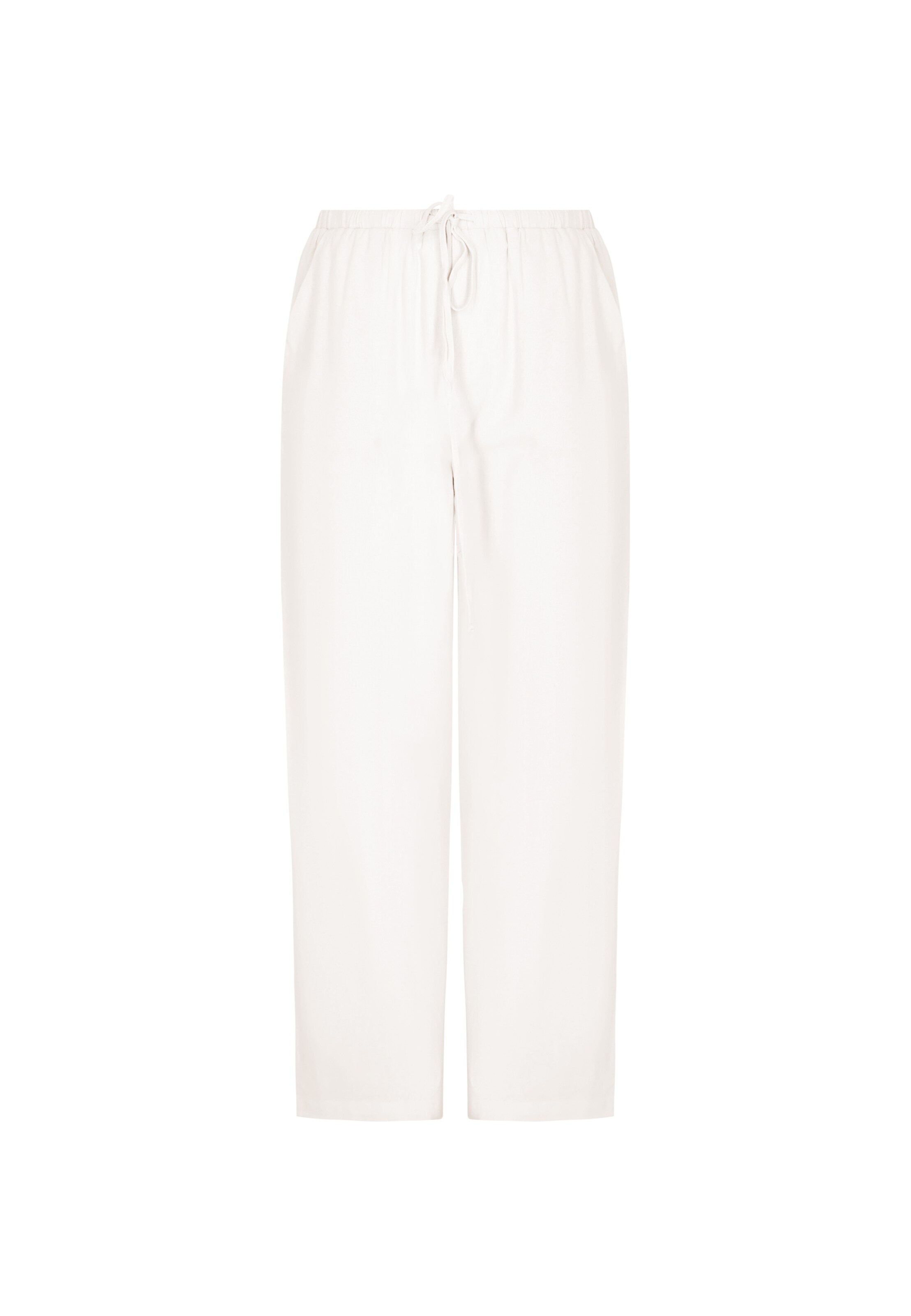 usha WHITE LABEL - Loosefit Pantalón en blanco: frente