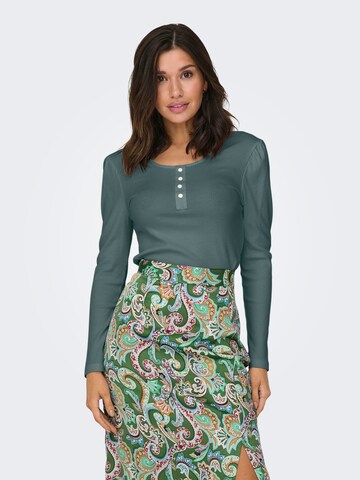 ONLY - Camisa 'SIMPLE' em verde: frente