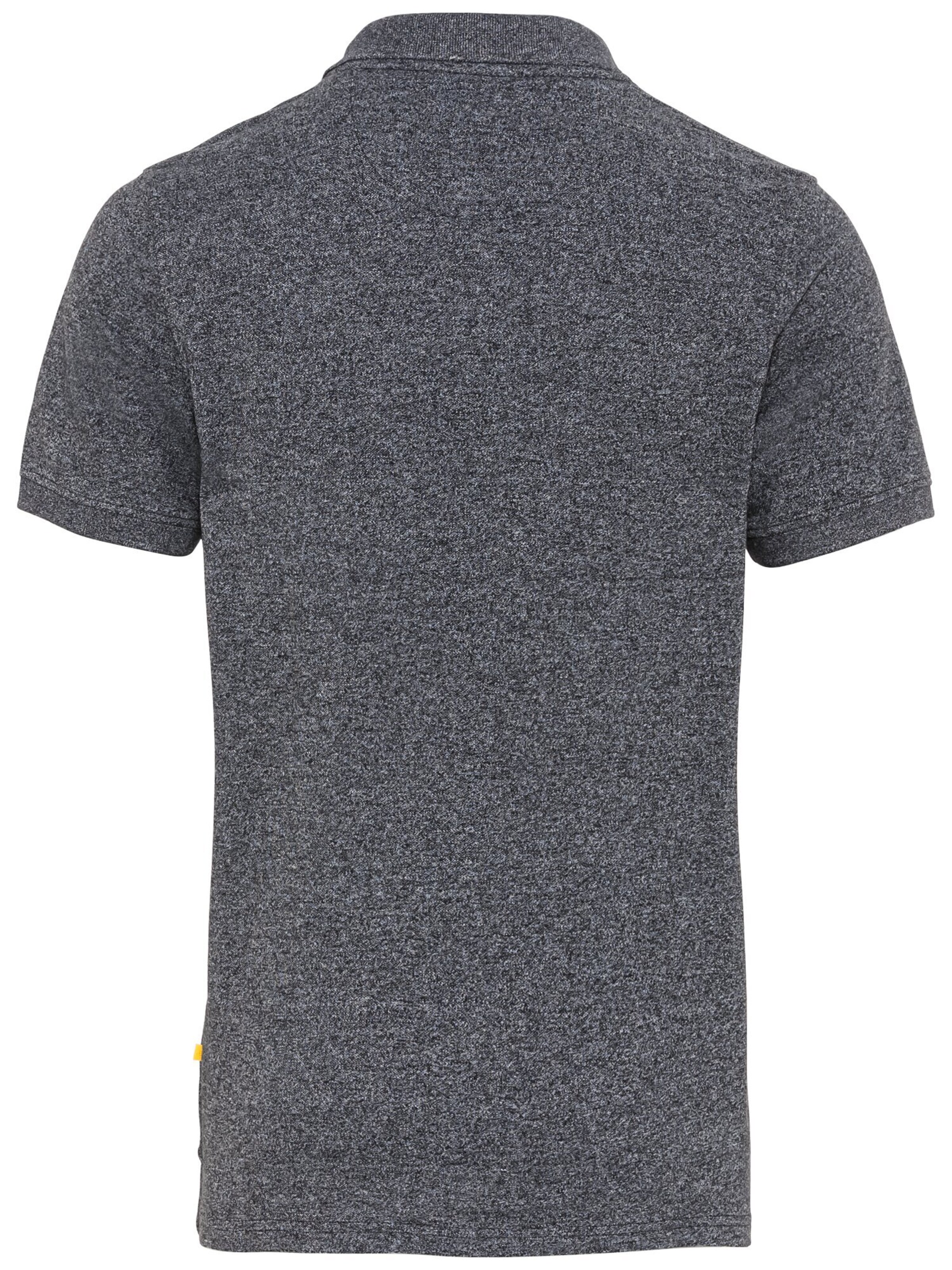 CAMEL ACTIVE Kurzarm Poloshirt aus nachhaltigem Baumwollmix in Grau