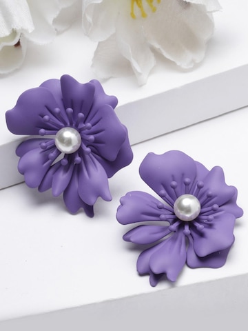 AVANT-GARDE PARIS Ohrringe 'Agataina' in Lila