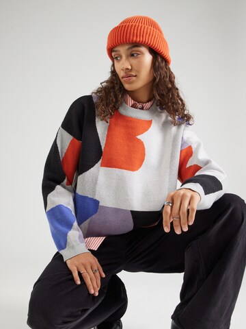 Volcom Sweater 'ABSTRACKOM' in Grey: front