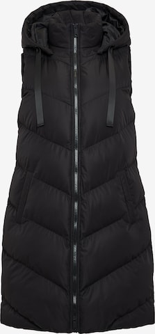 Threadbare Vest 'Vamp' in Black: front